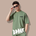 Typography Printed Oversized Cotton T-shirt