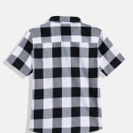 Boys Opaque Checked Cotton Casual Shirt